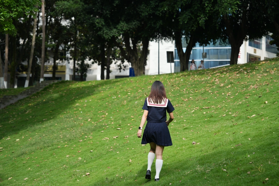 好青春的一套 喜欢藏青色 超级显瘦