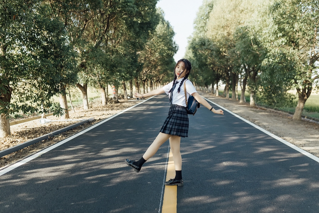 仿胶片色JK制服写真