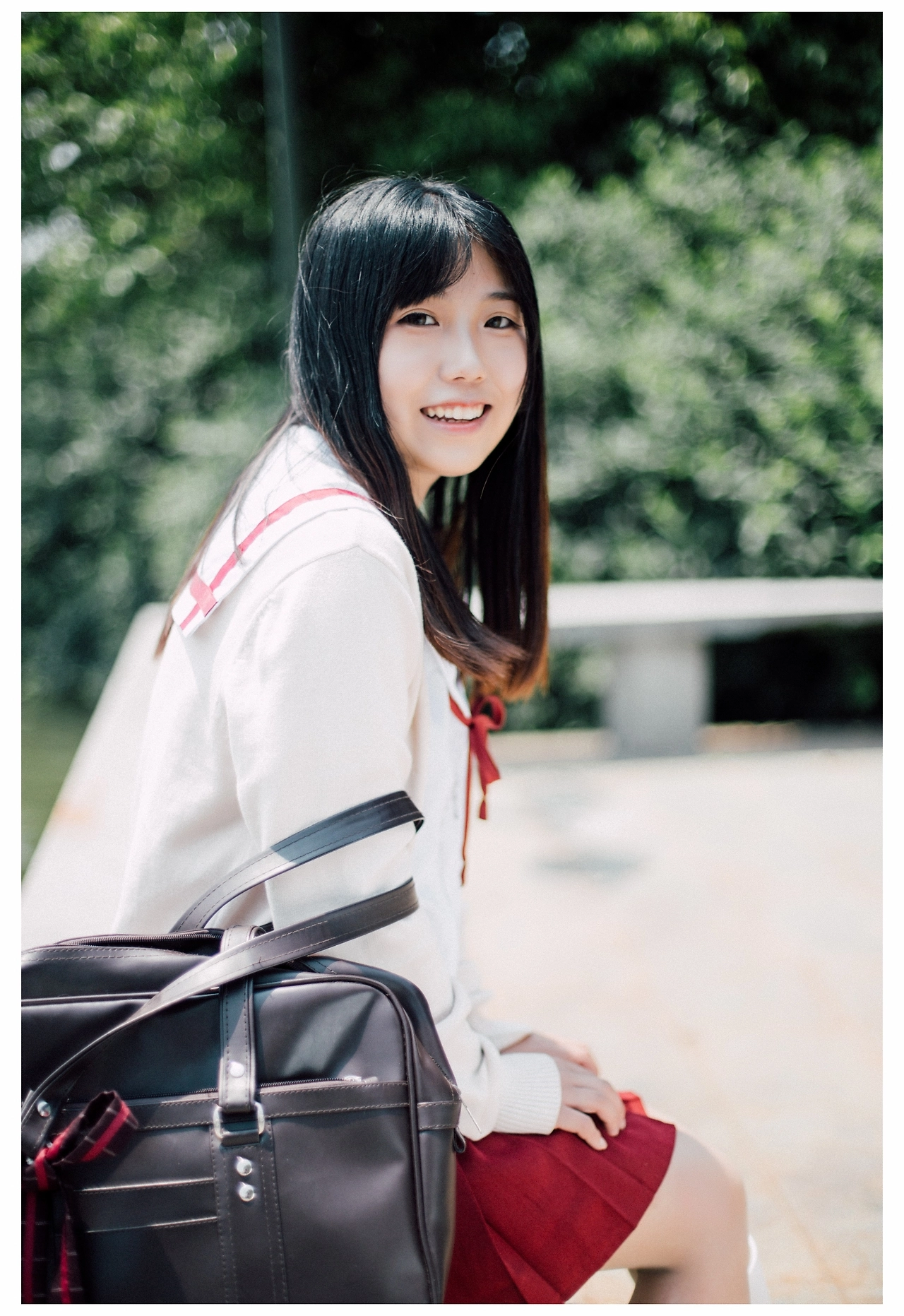 仿胶片色JK制服写真