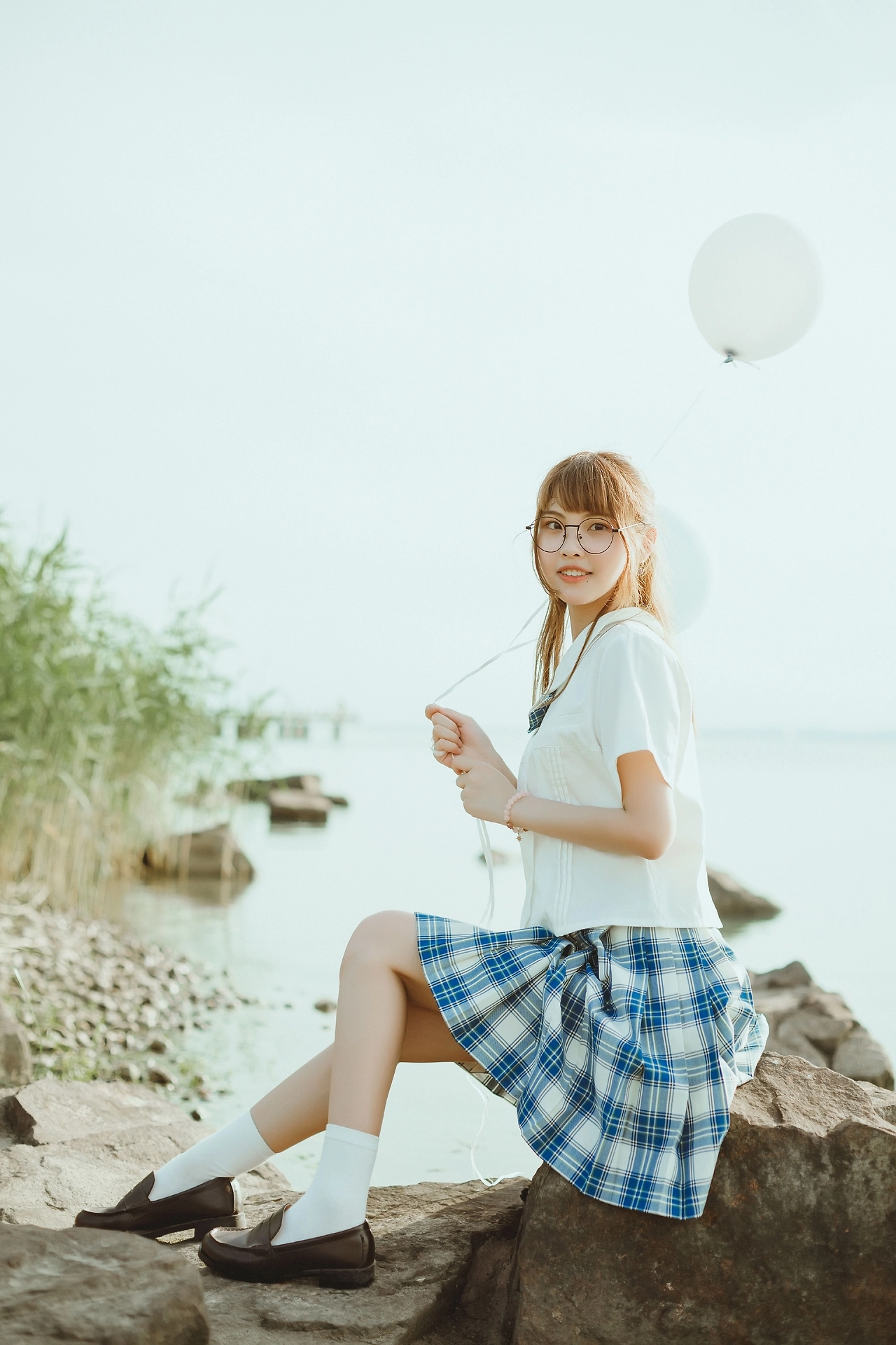 于东太湖拍摄的JK制服写真