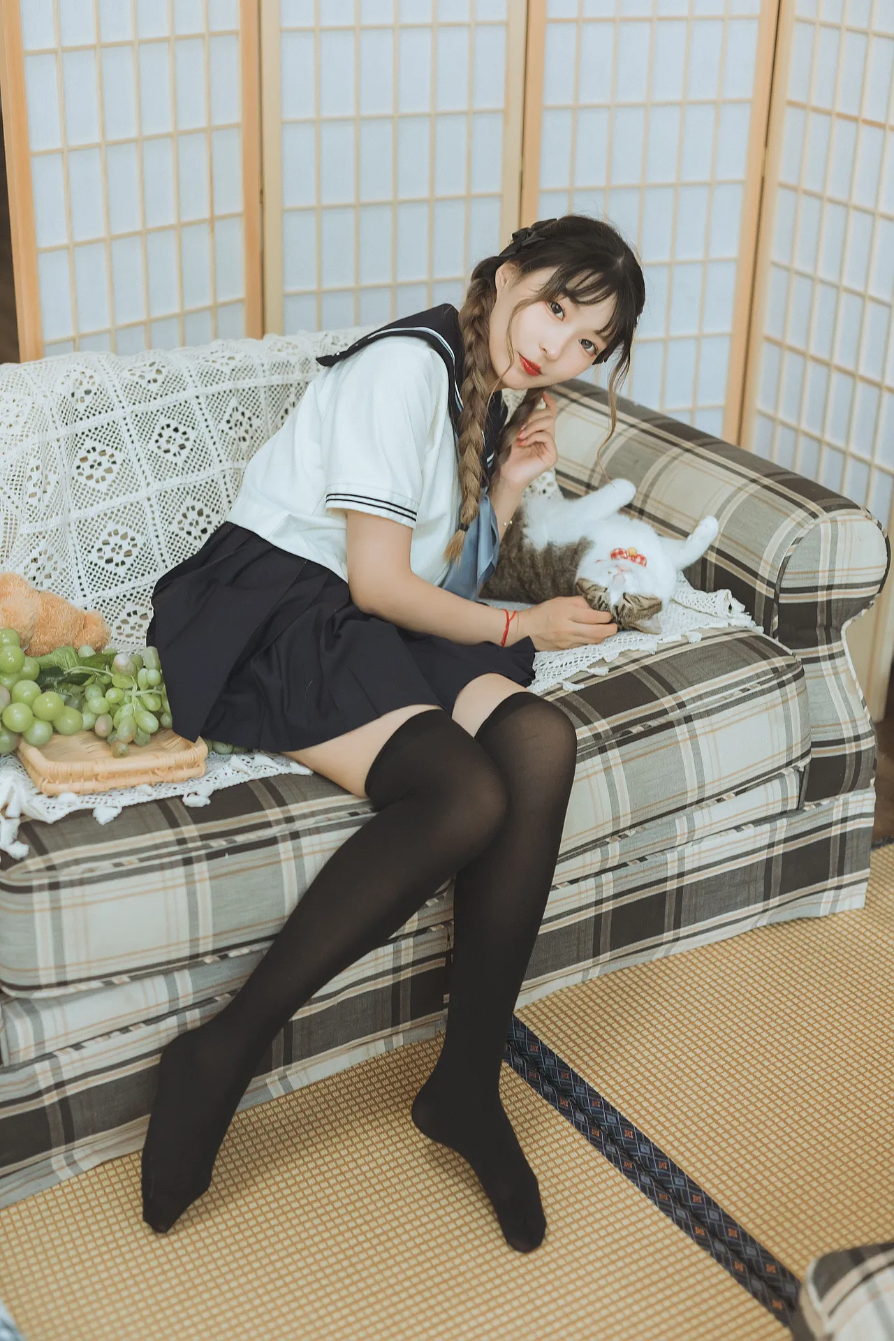 日系水手服棚拍