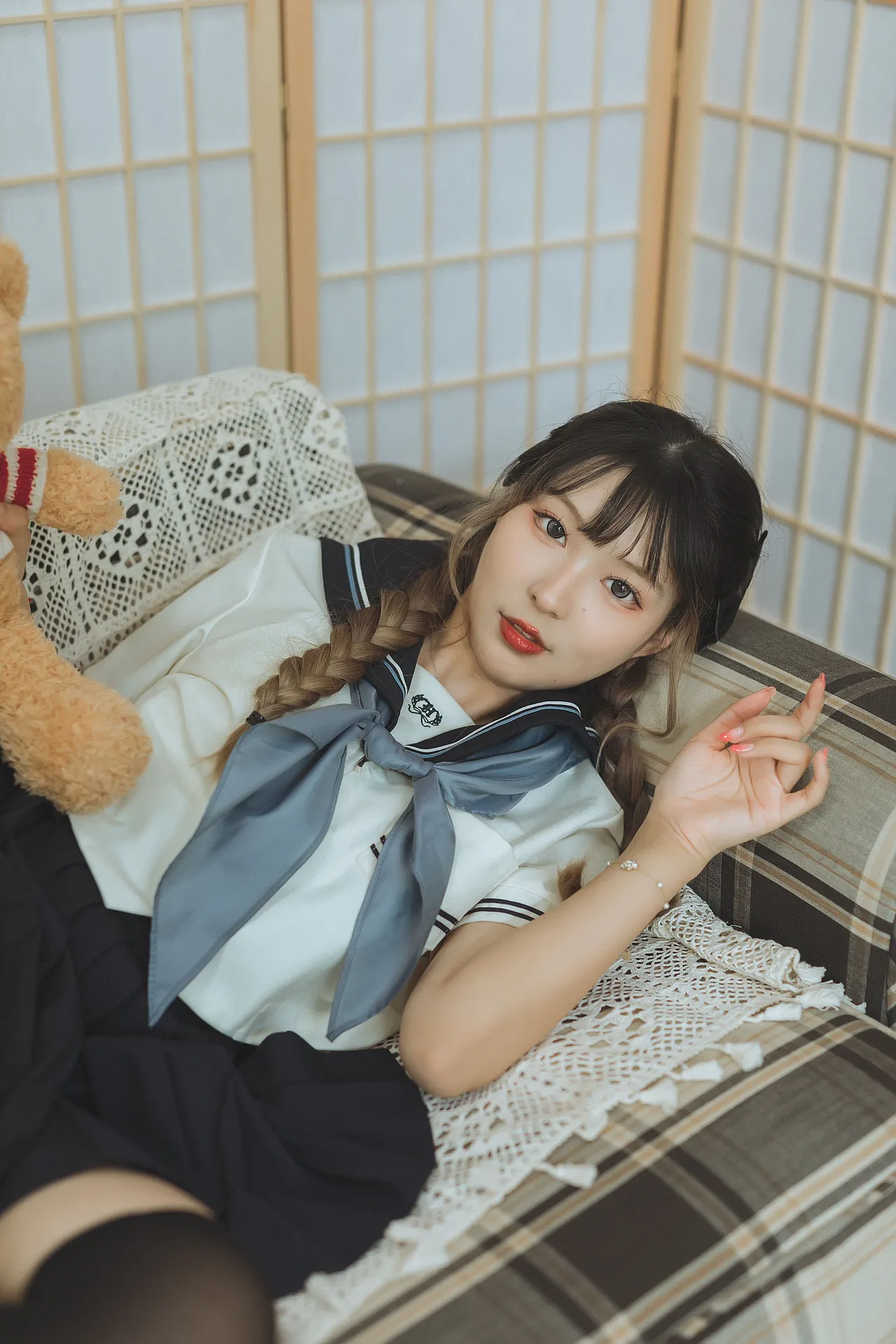 日系水手服棚拍