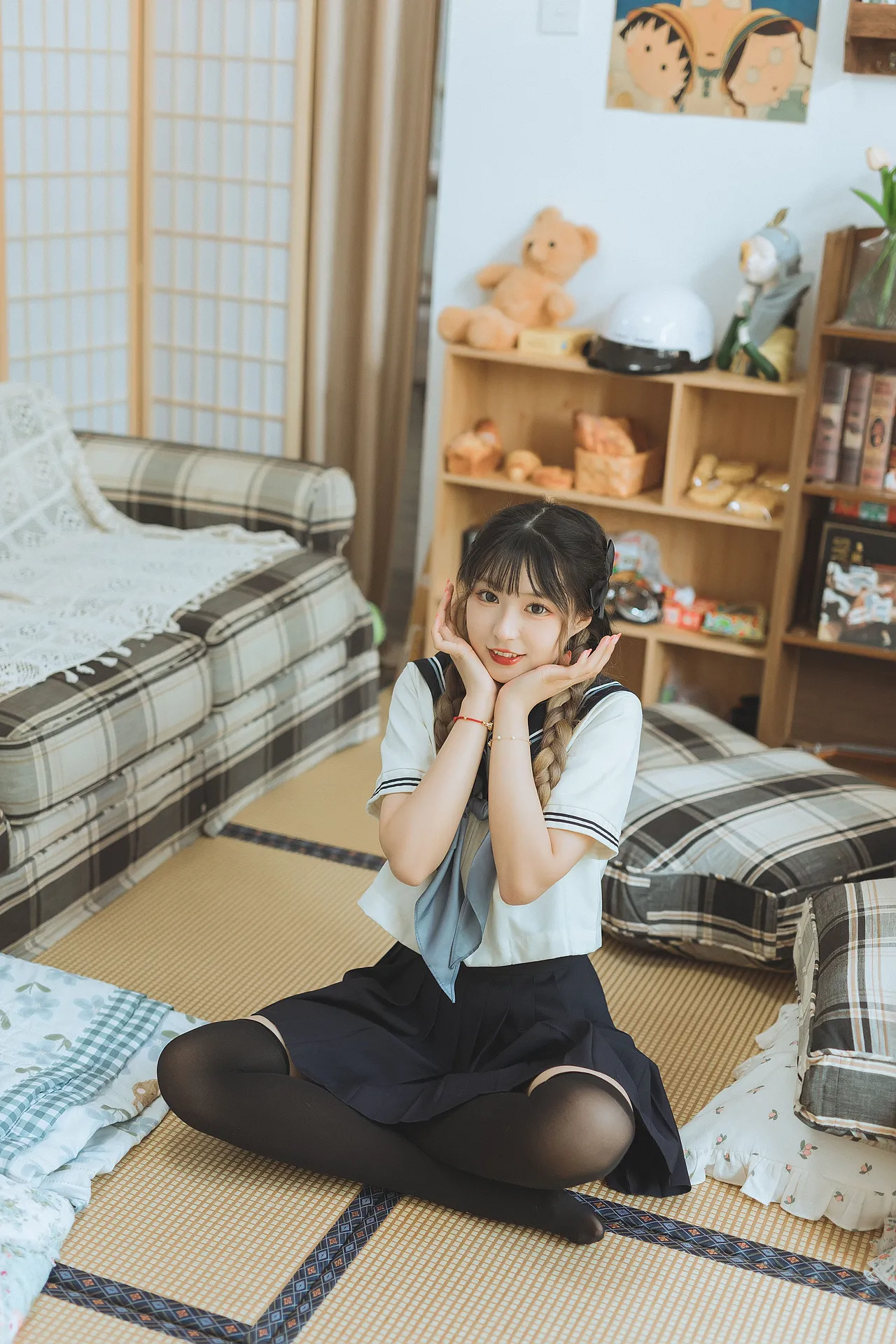 日系水手服棚拍