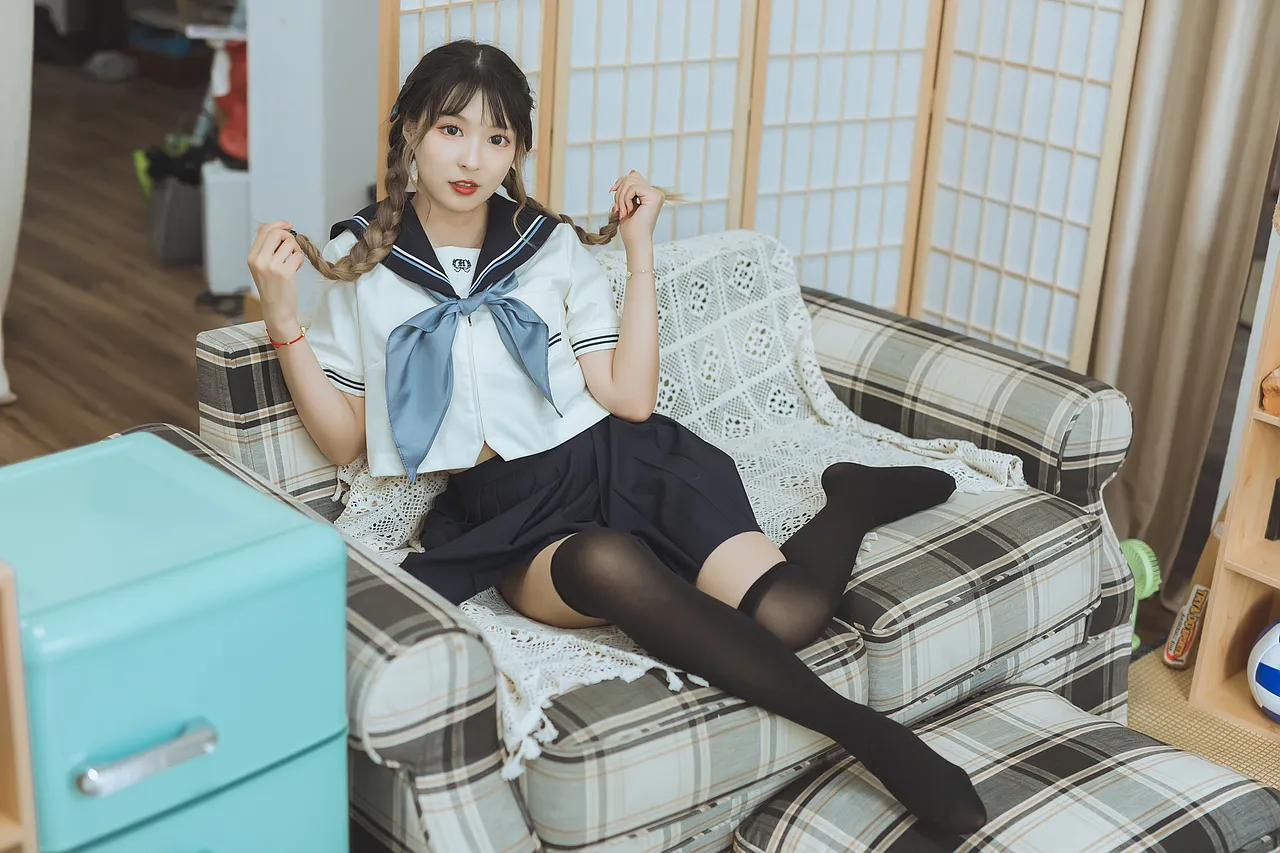 日系水手服棚拍