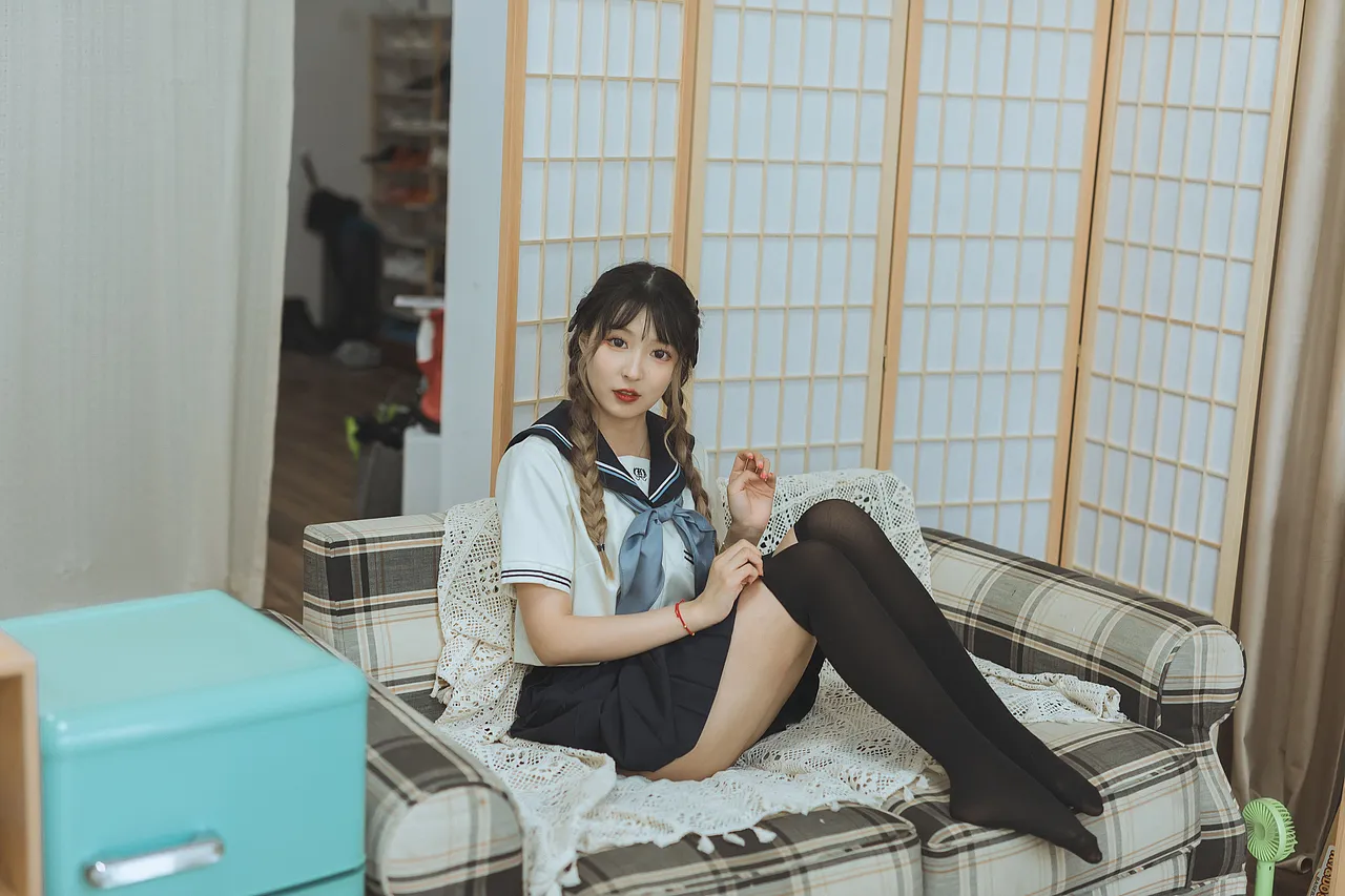 日系水手服棚拍