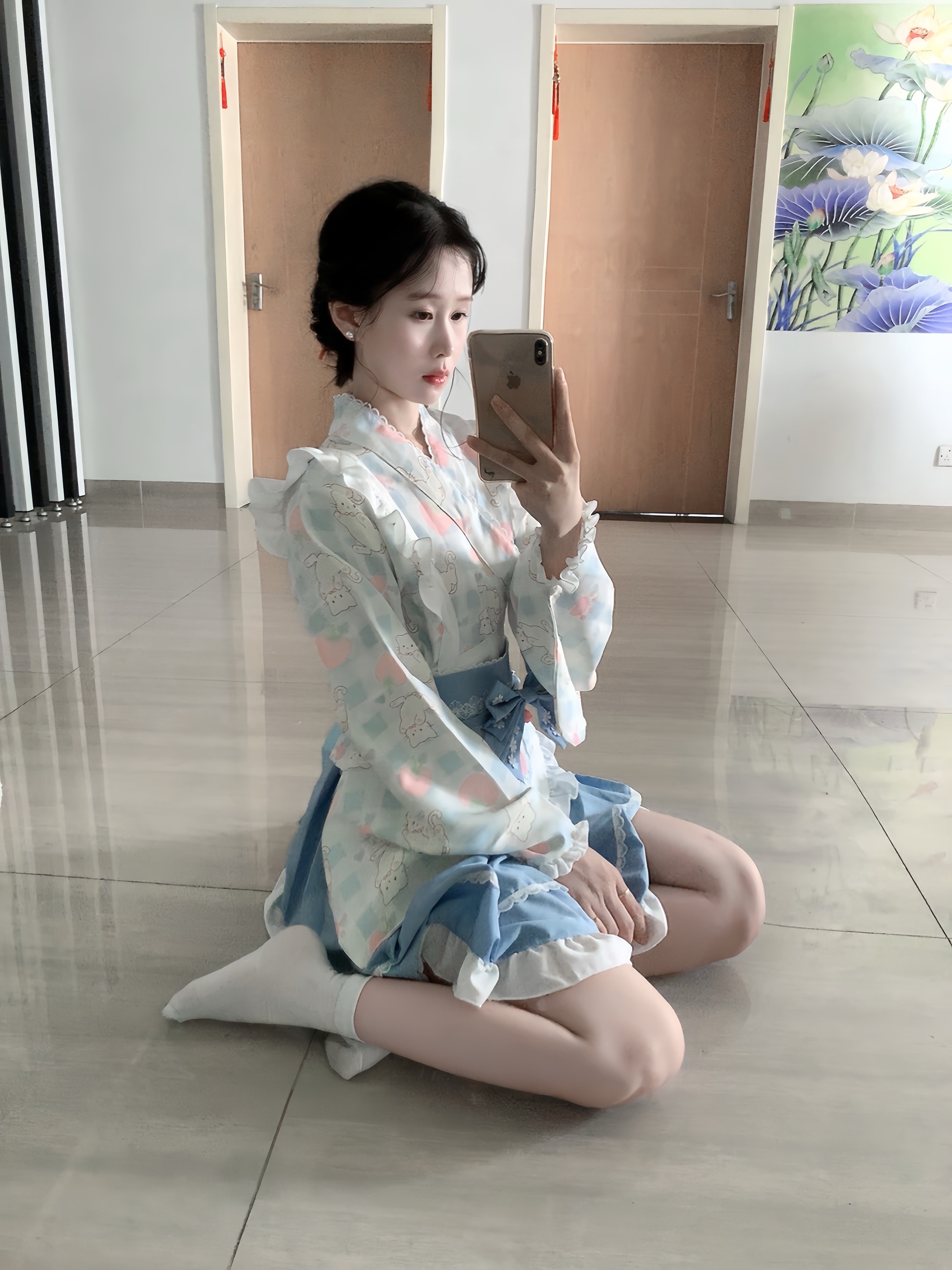 【对镜拍】是美少女的腿腿耶！！！