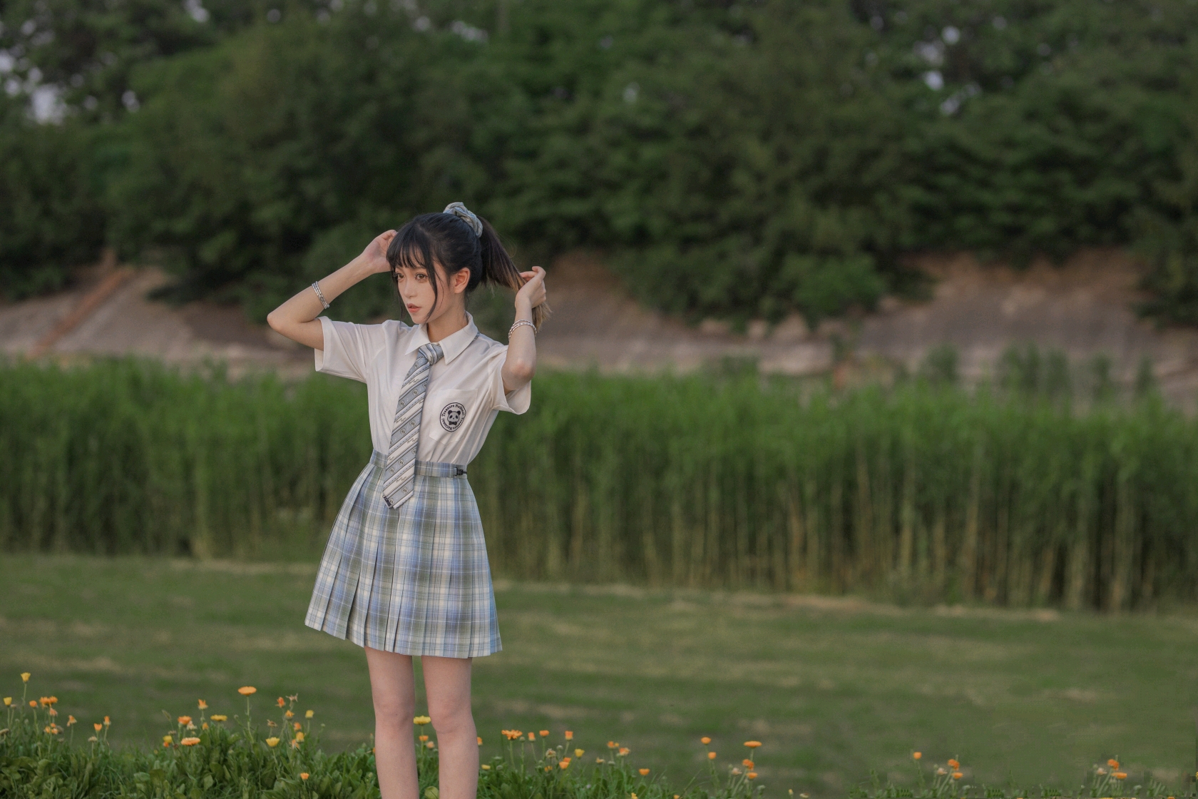 jk制服｜漫步在绣球花海之间